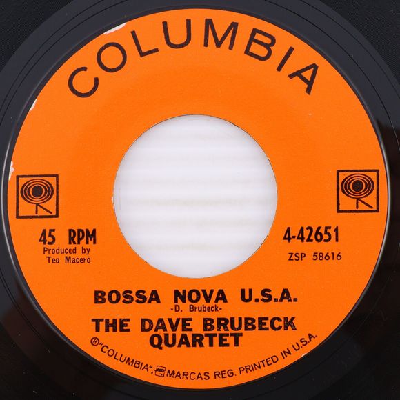 The Dave Brubeck Quartet – Bossa Nova U.S.A. 1962 45 rpm 7" Vinyl Record 4-42651 - Picture 3 of 9